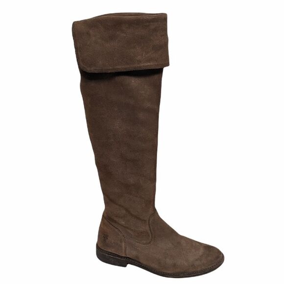 FRYE Shirley Over the Knee Leather Boots 6